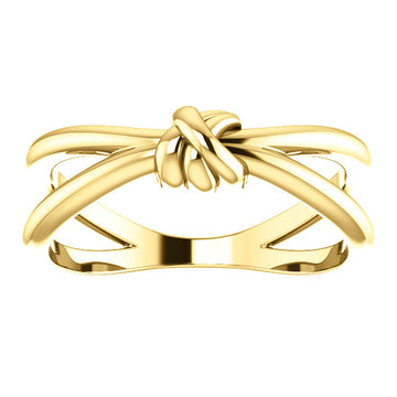 Gold stackable knot ring