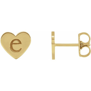 Engravable heart earrings