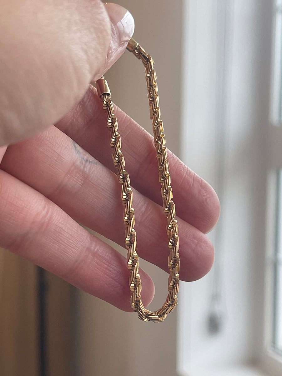 10KT rope style bracelet