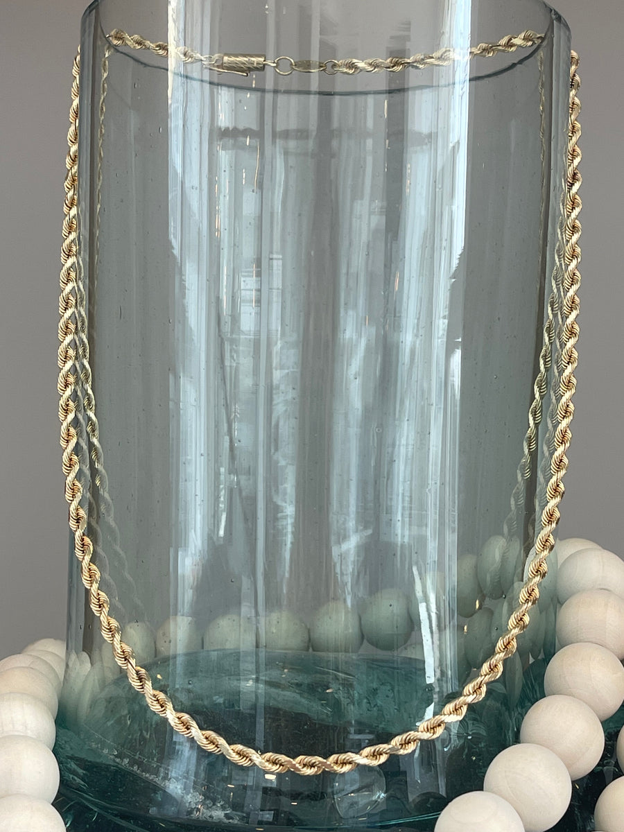 14KT yellow gold rope chain