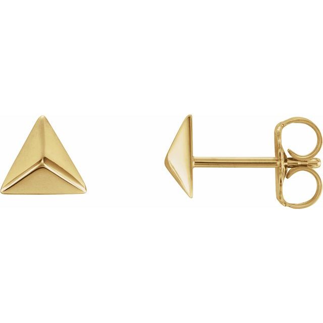 14KT pyramid earrings