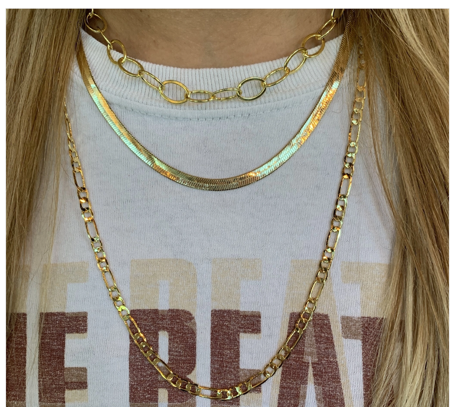 Mina gold necklace set