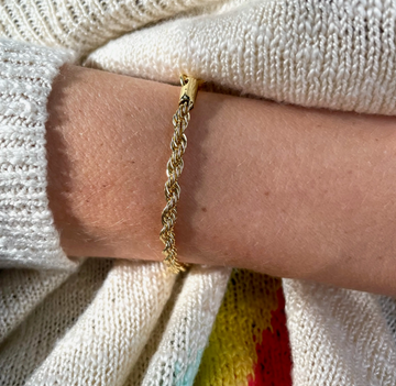 Golden rope bracelet