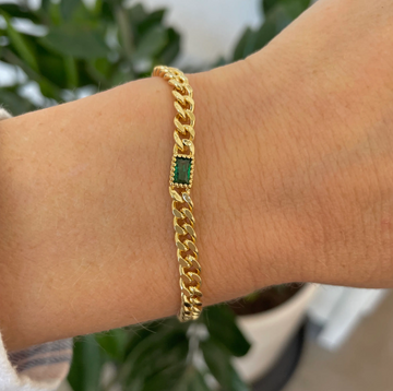 Teaghan link emerald bracelet