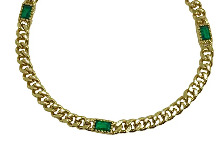 Teaghan link emerald bracelet