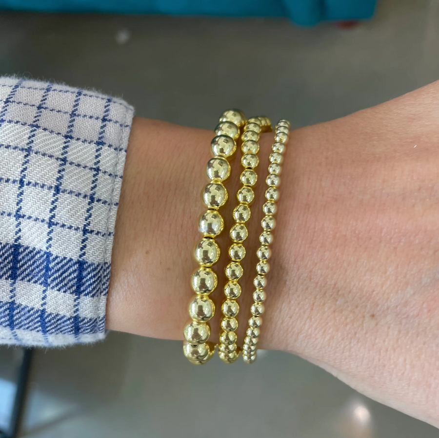 Gold beaded bracelets S/M/L