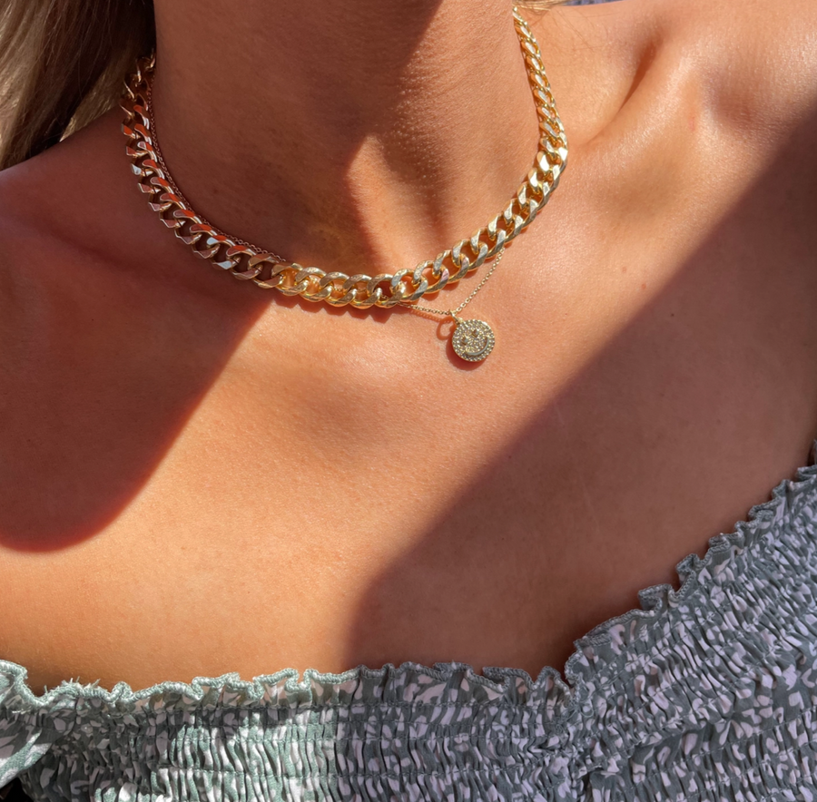 Charlie gold plated chain choker