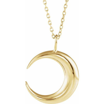 14KT crescent moon necklace