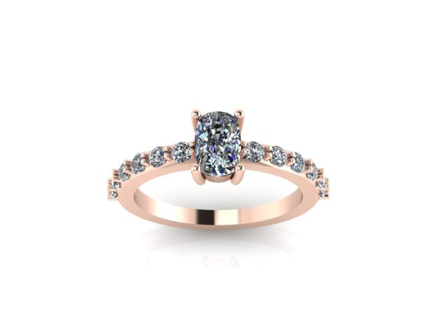 diamond accent oval engagement ring