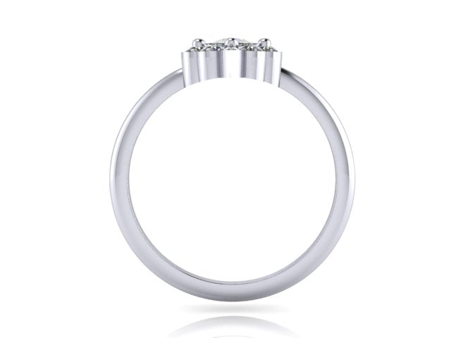 Trillion Diamond accent engagement ring