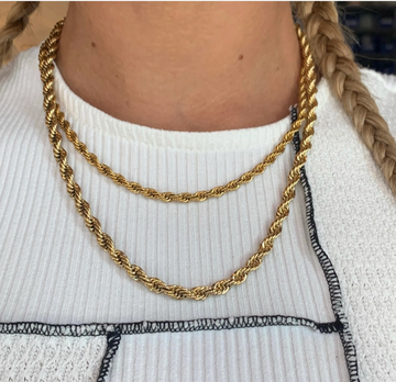 Golden rope necklaces