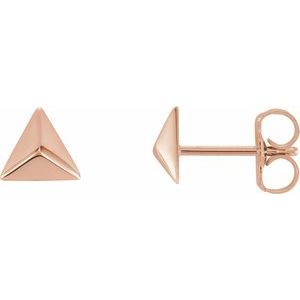 14KT pyramid earrings