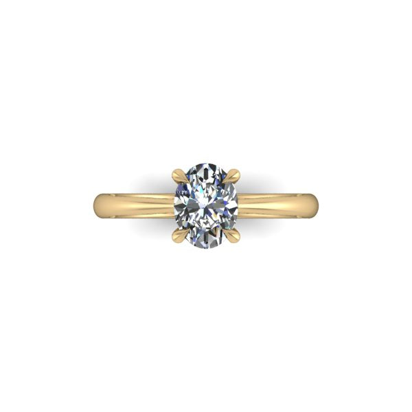 Solitaire engagement ring with side detailing