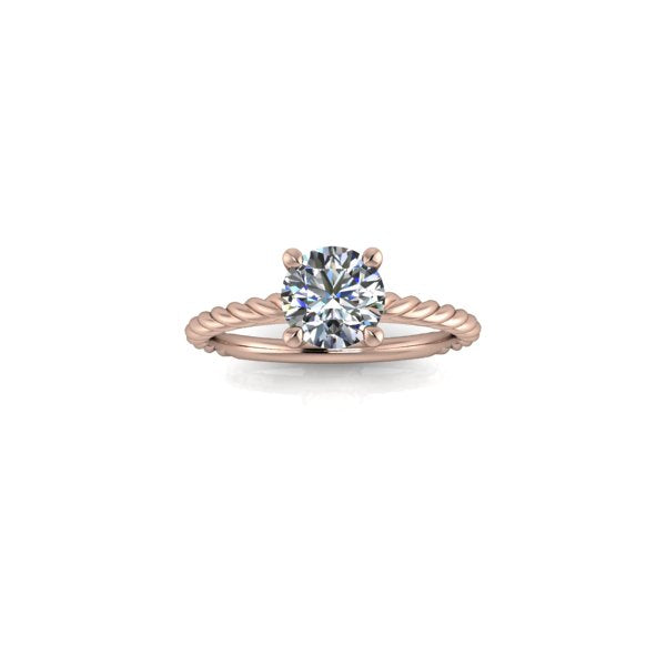 Solitaire twist engagment ring