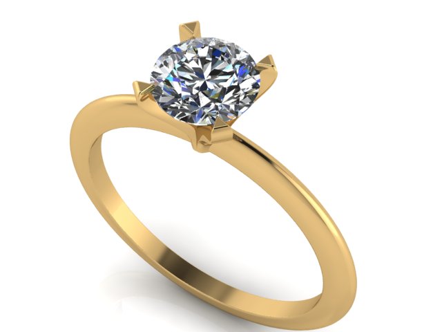 Round diamond solitaire engagement ring