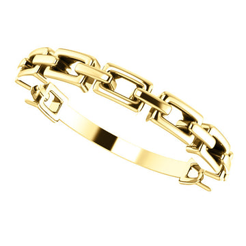 Stackable 3mm chain link ring