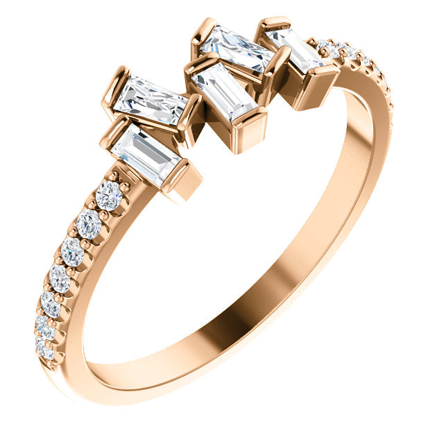 Gold 1/3 CTW diamond scattered ring