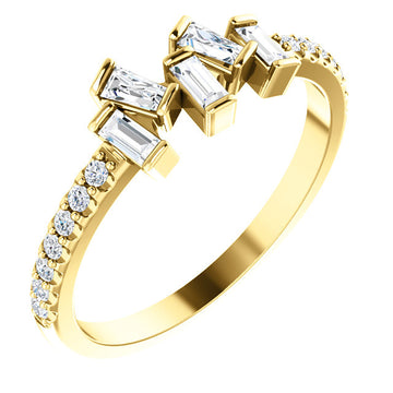 Gold 1/3 CTW diamond scattered ring