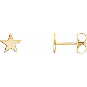 14KT gold star earrings