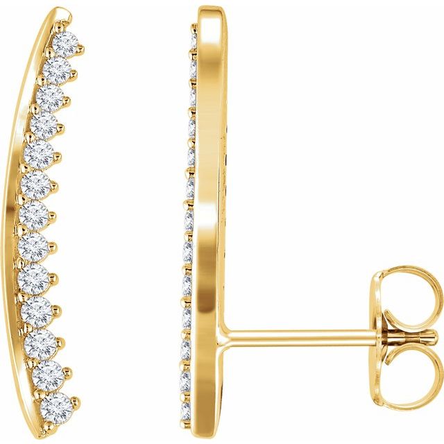 1/3 CTW diamond earring climbers
