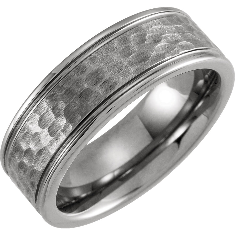 Tungsten 8mm grooved band
